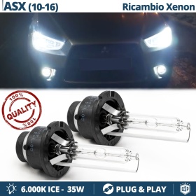 2x Bombillas Xenon D2S de Repuesto para MITSUBISHI ASX Luz 6.000K Blanco Frio Lámpara 35W