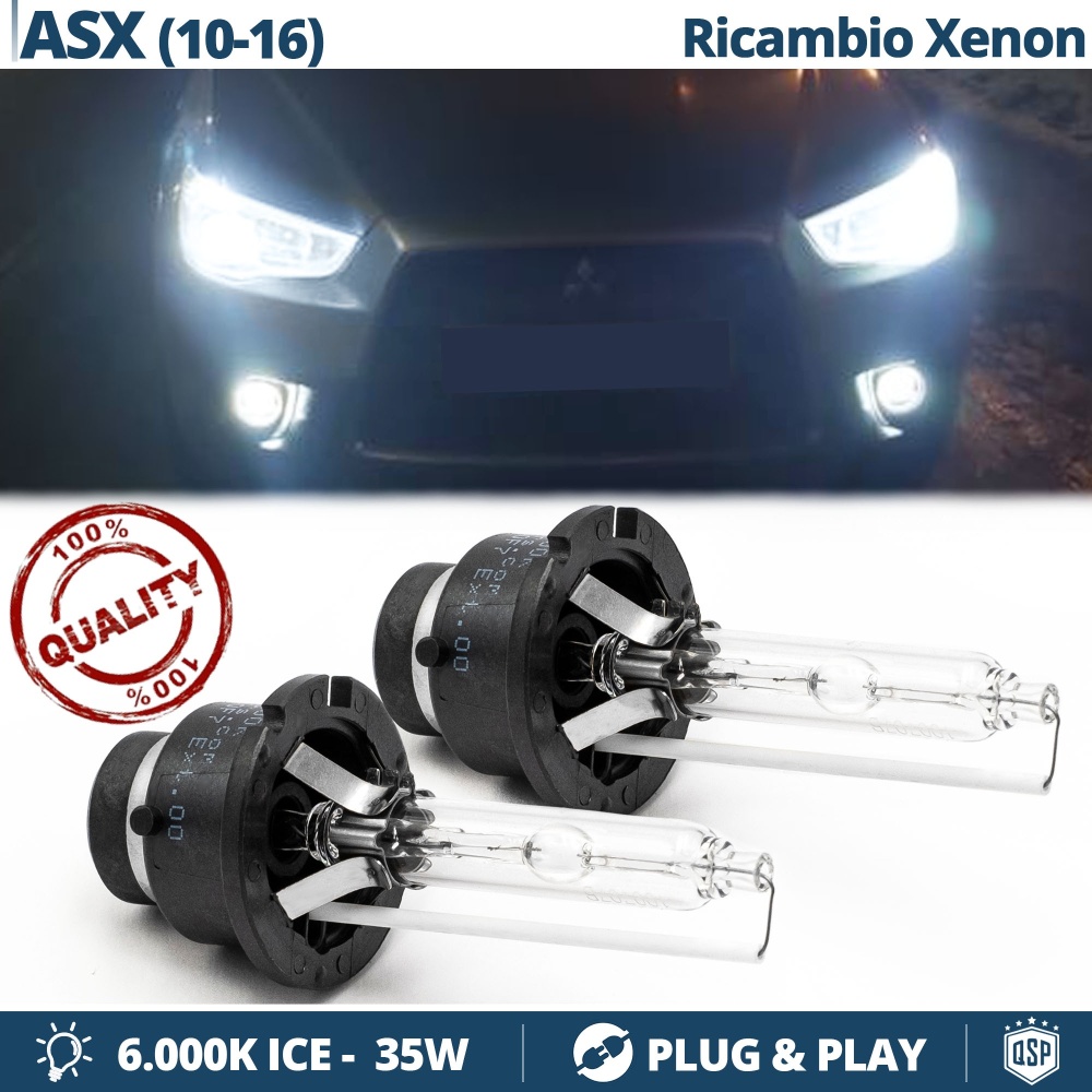 2x Bombillas Xenon D2S de Repuesto para MITSUBISHI ASX Luz 6.000K Blanco Frio Lámpara 35W