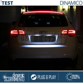 SPOILER LED Posteriore Per Audi A2 | Striscia LED DINAMICA, Alettone Adesivo Fibra di Carbonio