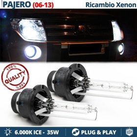 2x Bombillas Xenon D2S de Repuesto para MITSUBISHI PAJERO 4 06-13 Luz 6.000K Blanco Frio Lámpara 35W