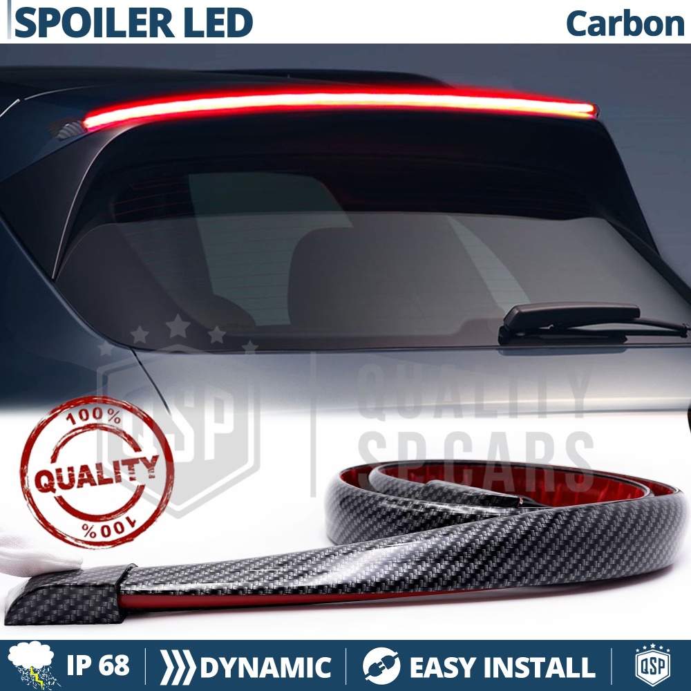 LED HECKSPOILER Für Chevrolet Blazer | DYNAMISCHE LED Dachspoiler Klebender Schwarz Kohlefaser