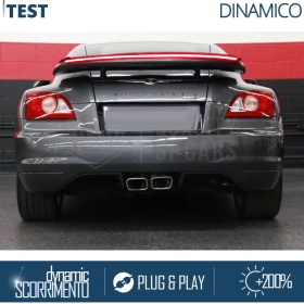 ALERÓN LED Trasero Para Chrysler Crossfire | Spoiler LED DINÁMICO Adhesivo Fibra de Carbono Negro