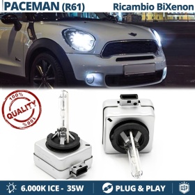 2x Bombillas Bi-Xenon D1S de Repuesto para MINI PACEMAN (R61) Luz 6.000K Blanco Frio Lámpara 35W