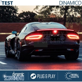 SPOILER LED Posteriore Per Dodge Charger | Striscia LED DINAMICA, Alettone Adesivo Fibra di Carbonio