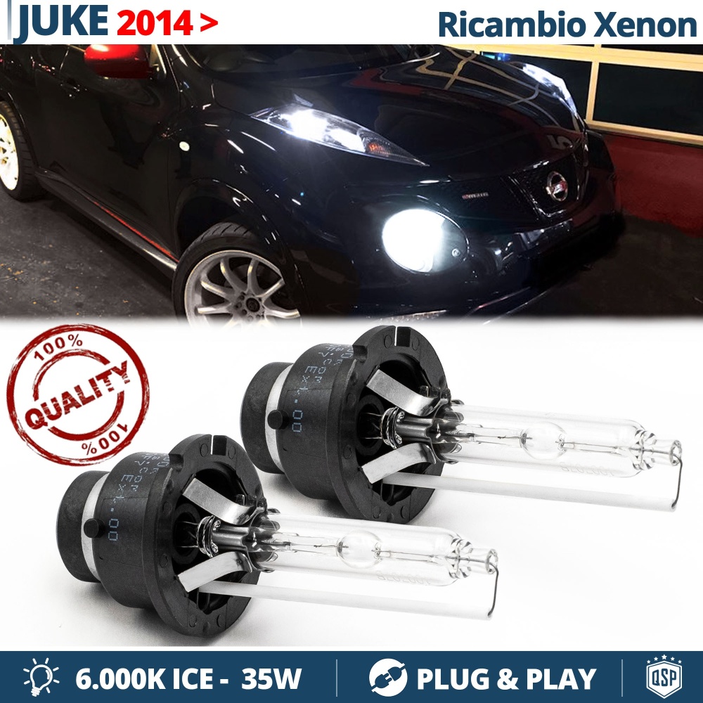 2x Bombillas Xenon D2S de Repuesto para NISSAN JUKE DESDE 2014 Luz 6.000K Blanco Frio Lámpara 35W 2x Bombillas Xenon D2S de Repuesto para NISSAN JUKE DESDE 2014 Luz 6.000K Blanco Frio Lámpara 35W
