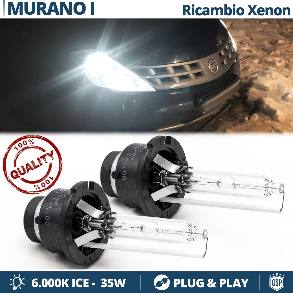 2x Bombillas Xenon D2S de Repuesto para NISSAN MURANO I Z50 Luz 6.000K Blanco Frio Lámpara 35W