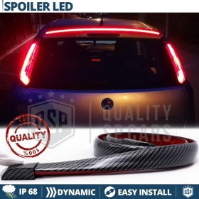 SPOILER LED Posteriore Per Fiat Punto | Striscia LED DINAMICA, Alettone Adesivo Fibra di Carbonio
