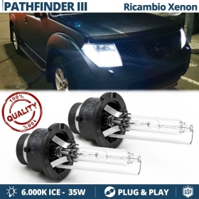 2x Bombillas Bi-Xenon D2S de Repuesto para NISSAN PATHFINDER 3 (R51) Luz 6.000K Blanco Frio Lámpara 35W