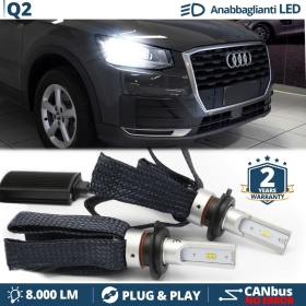 Kit LED H7 para Audi Q2 Luces de Cruce CANbus | 6500K Blanco Frío 8000LM
