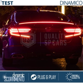 Rear Adhesive LED SPOILER For Honda Accord | Roof SEQUENTIAL LED Strip in Black Carbon Fiber Effect