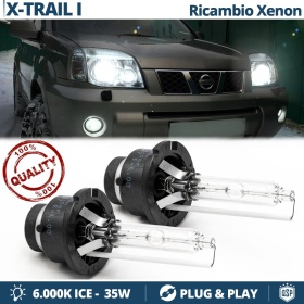 2x D2S Xenon Replacement Bulbs for NISSAN X-TRAIL (T30) HID 6.000K White Ice 35W
