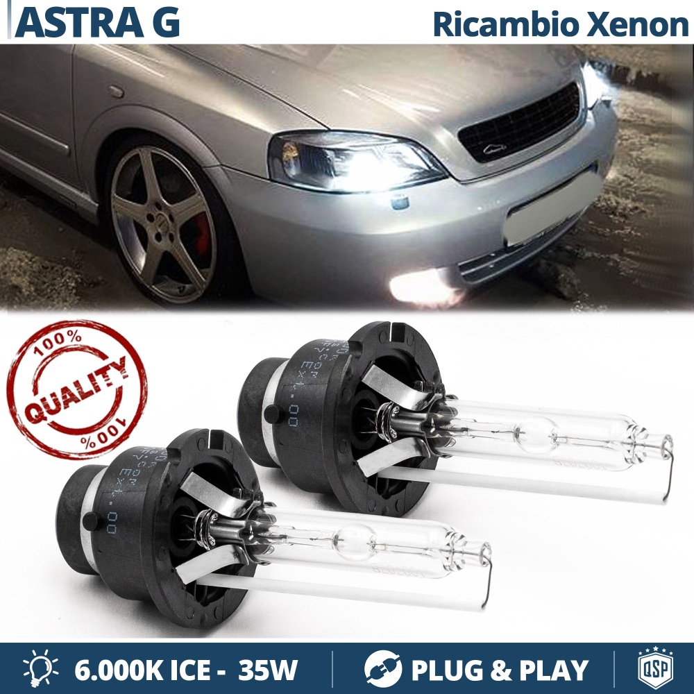 2x Bombillas Xenon D2S de Repuesto para OPEL ASTRA G Luz 6.000K Blanco Frio Lámpara 35W