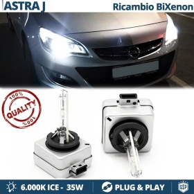 2x Bombillas Bi-Xenon D1S de Repuesto para OPEL ASTRA J Luz 6.000K Blanco Frio Lámparas 35W