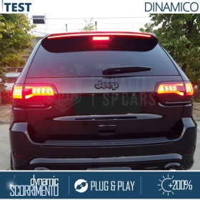 SPOILER LED Posteriore Per Jeep Commander | Striscia LED DINAMICA, Alettone Adesivo Fibra di Carbonio