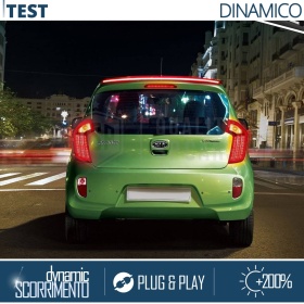 ALERÓN LED Trasero Para Kia Rio | Spoiler LED DINÁMICO Adhesivo Fibra de Carbono Negro