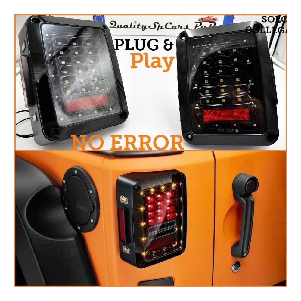 PAREJA FAROS LUCES TRASERAS FULL LED PLUG AND PLAY PARA JEEP WRANGLER JK 2007- Stop, Marcha Atrás, Intermitentes CANBUS Plug & Play. IP67 Anti Polvo y Agua. PAREJA FAROS LUCES TRASERAS FULL LED PLUG AND PLAY PARA JEEP WRANGLER JK 2007- Stop, Marcha Atrás, Intermitentes CANBUS Plug & Play. IP67 Anti Polvo y Agua.