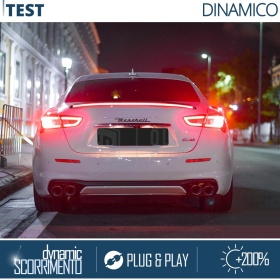 SPOILER LED Posteriore Per Maserati Biturbo | Striscia LED DINAMICA, Alettone Adesivo Fibra di Carbonio