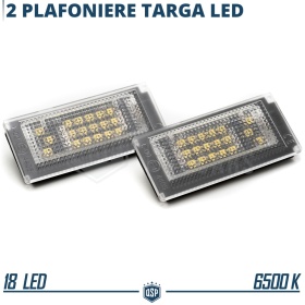 2 Luces de Matricula Led para Mini One, Cooper, S Canbus 18 Led 6.500K Blanco Frío, Plug & Play