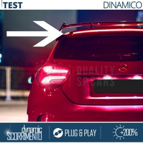 ALERÓN LED Trasero Para Mercedes Clase A | Spoiler LED DINÁMICO Adhesivo Fibra de Carbono Negro
