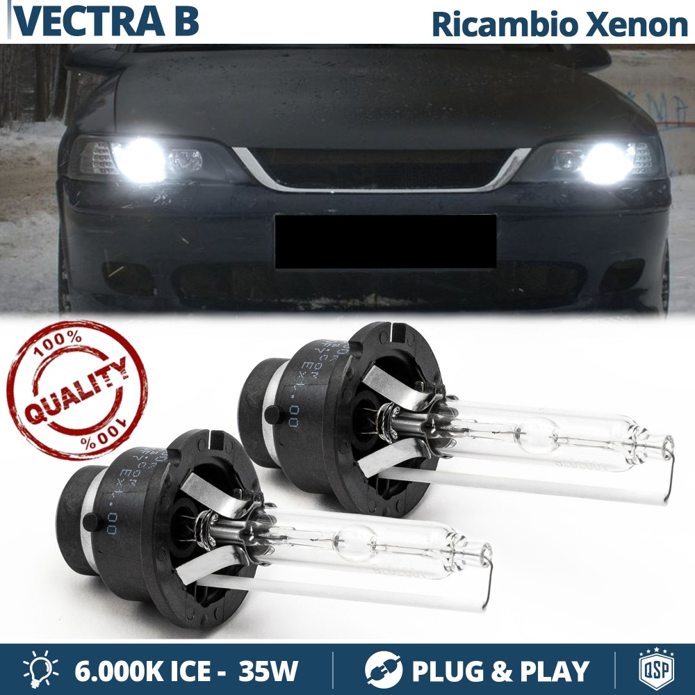 2x Bombillas Xenon D2S de Repuesto para OPEL VECTRA B Luz 6.000K Blanco Frio Lámpara 35W