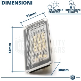 2 Luces de Matricula Led para Mini One, Cooper, S Canbus 18 Led 6.500K Blanco Frío, Plug & Play