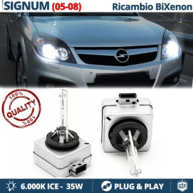 2x Bombillas Bi-Xenon D1S de Repuesto para OPEL SIGNUM FACELIFT Luz 6.000K Blanco Frio Lámpara 35W