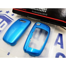 Blue Hard Remote Key Cover for Audi A4 (B7) Protector Shell Case in Thermal Abs