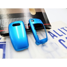 Blue Hard Remote Key Cover for Audi A4 (B7) Protector Shell Case in Thermal Abs