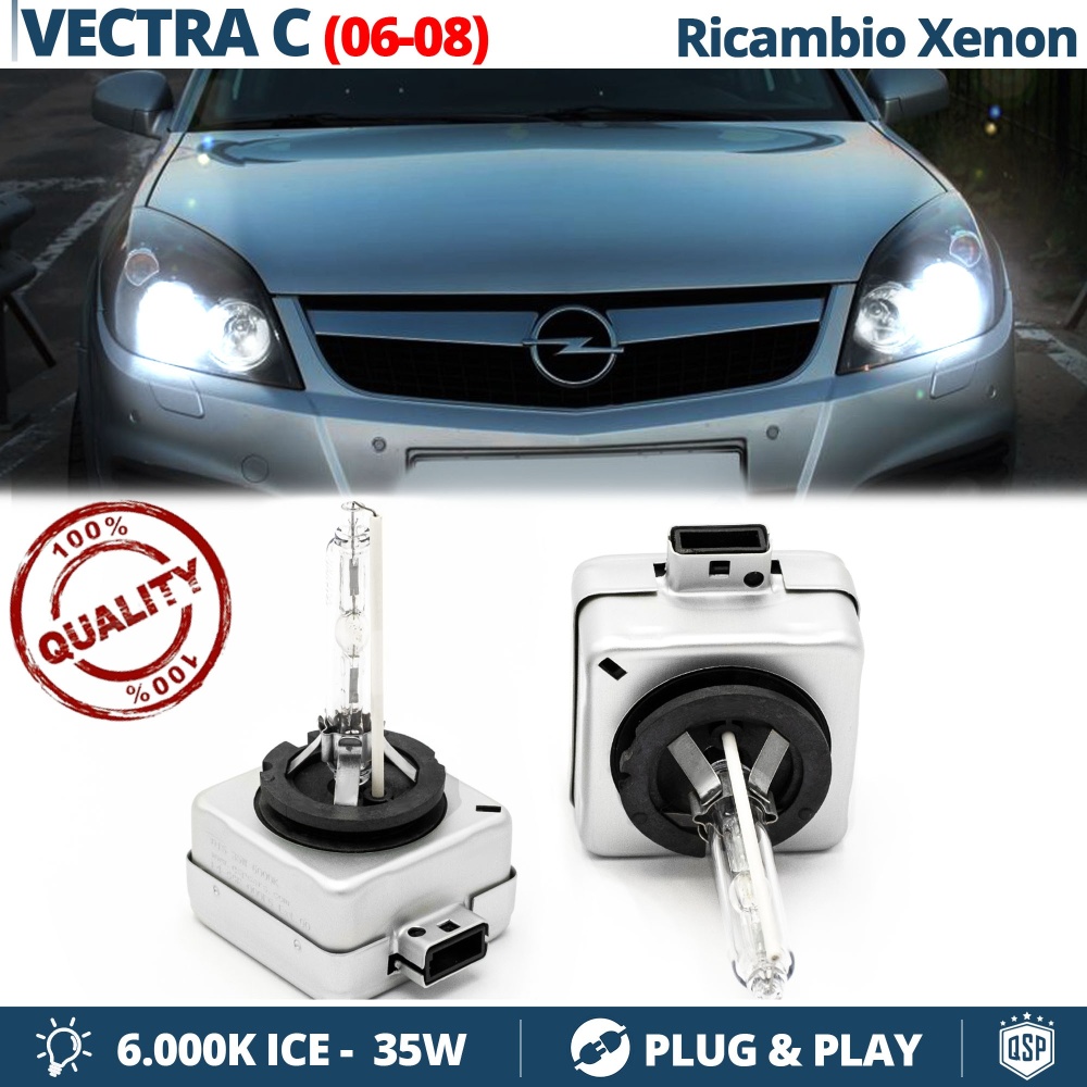 2x D1S Bi-Xenon Replacement Bulbs for OPEL VECTRA C FACELIFT HID 6.000K White Ice 35W 2x D1S Bi-Xenon Replacement Bulbs for OPEL VECTRA C FACELIFT HID 6.000K White Ice 35W