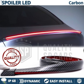ALERÓN LED Trasero Para Peugeot 406 | Spoiler LED DINÁMICO Adhesivo Fibra de Carbono Negro