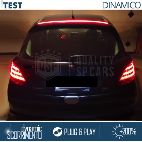 ALERÓN LED Trasero Para Peugeot Partner | Spoiler LED DINÁMICO Adhesivo Fibra de Carbono Negro