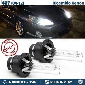 2x D2S Xenon Replacement Bulbs for PEUGEOT 407 HID 6.000K White Ice 35W 2x D2S Xenon Replacement Bulbs for PEUGEOT 407 HID 6.000K White Ice 35W