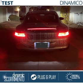 ALERÓN LED Trasero Para Porsche Carrera GT | Spoiler LED DINÁMICO Adhesivo Fibra de Carbono Negro
