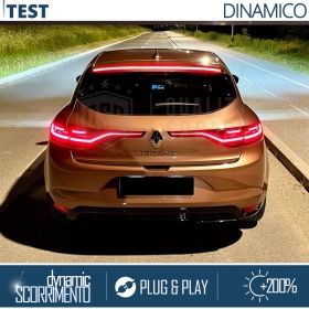 ALERÓN LED Trasero Para Renault Koleos | Spoiler LED DINÁMICO Adhesivo Fibra de Carbono Negro