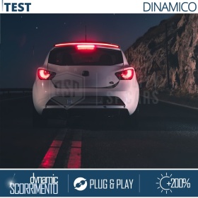 ALERÓN LED Trasero Para Seat Marbella | Spoiler LED DINÁMICO Adhesivo Fibra de Carbono Negro