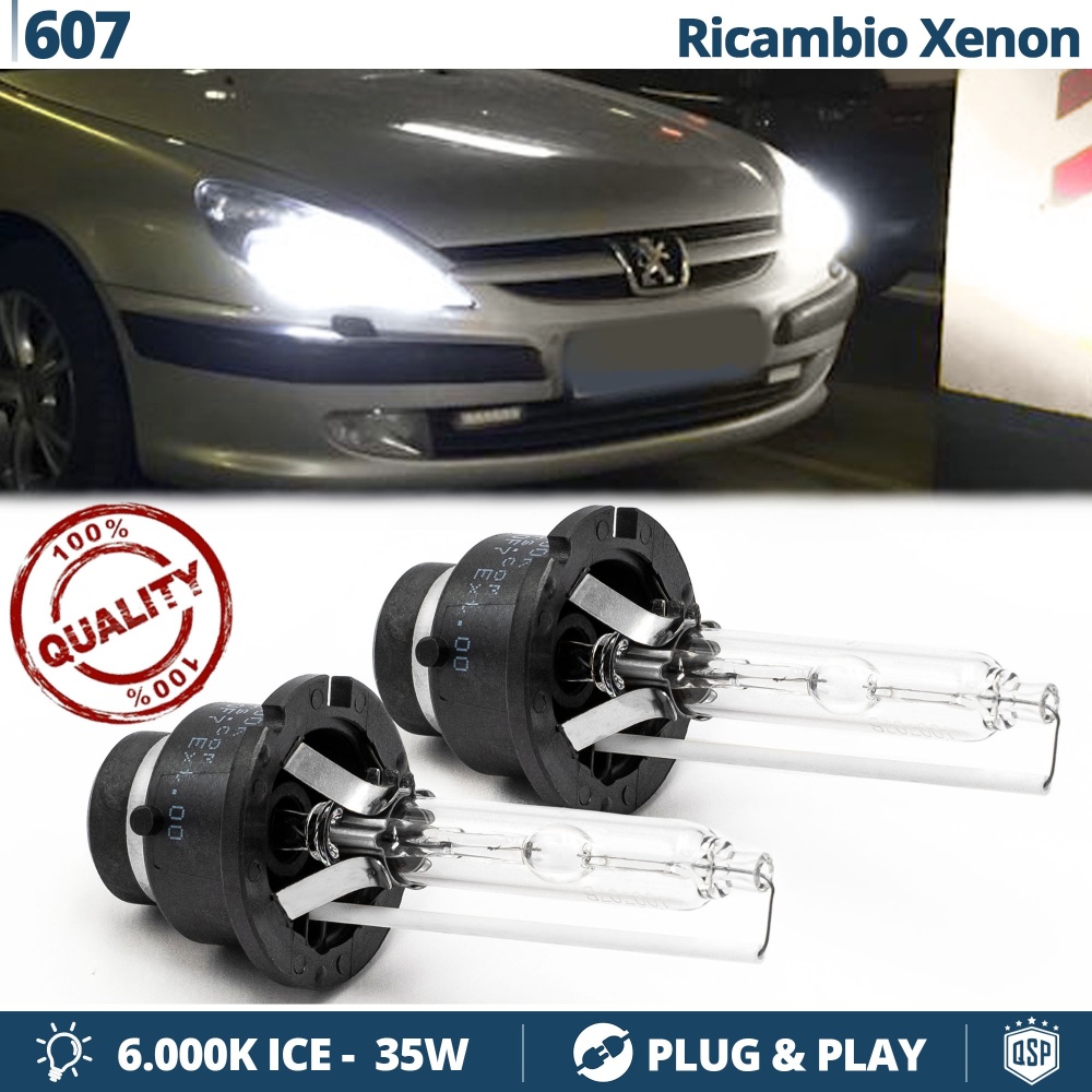 2x Bombillas Xenon D2R de Repuesto para PEUGEOT 607 Luz 6.000K Blanco Frio Lámparas 35W 2x Bombillas Xenon D2R de Repuesto para PEUGEOT 607 Luz 6.000K Blanco Frio Lámparas 35W