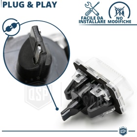 2 Luces de Matricula Led para Mercedes C, E, S, SL Canbus, 18 Led 6.500k Blanco Frío, Plug & Play