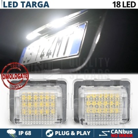 2 Luces de Matricula LED para MERCEDES C, E, CLS, CLA, S, SL CANBUS 18 LED 6.500K BLANCO FRIO Plug & Play