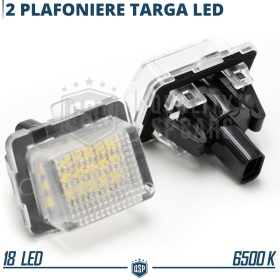 2 Luces de Matricula LED para MERCEDES C, E, CLS, CLA, S, SL CANBUS 18 LED 6.500K BLANCO FRIO Plug & Play