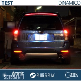 ALERÓN LED Trasero Para Subaru Justy | Spoiler LED DINÁMICO Adhesivo Fibra de Carbono Negro