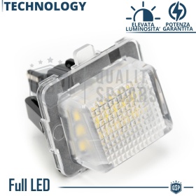 2 Luces de Matricula LED para MERCEDES C, E, CLS, CLA, S, SL CANBUS 18 LED 6.500K BLANCO FRIO Plug & Play