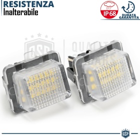 2 Luces de Matricula LED para MERCEDES C, E, CLS, CLA, S, SL CANBUS 18 LED 6.500K BLANCO FRIO Plug & Play