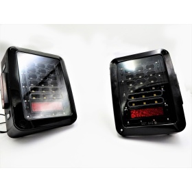 PAREJA FAROS LUCES TRASERAS FULL LED PLUG AND PLAY PARA JEEP WRANGLER JK 2007-  Stop, Marcha Atrás, Intermitentes CANBUS Plug & Play. IP67 Anti Polvo y Agua.