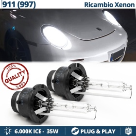 2x Bombillas Bi-Xenon D2S de Repuesto para PORSCHE 911 (997) Luz 6.000K Blanco Frio Lámparas 35W