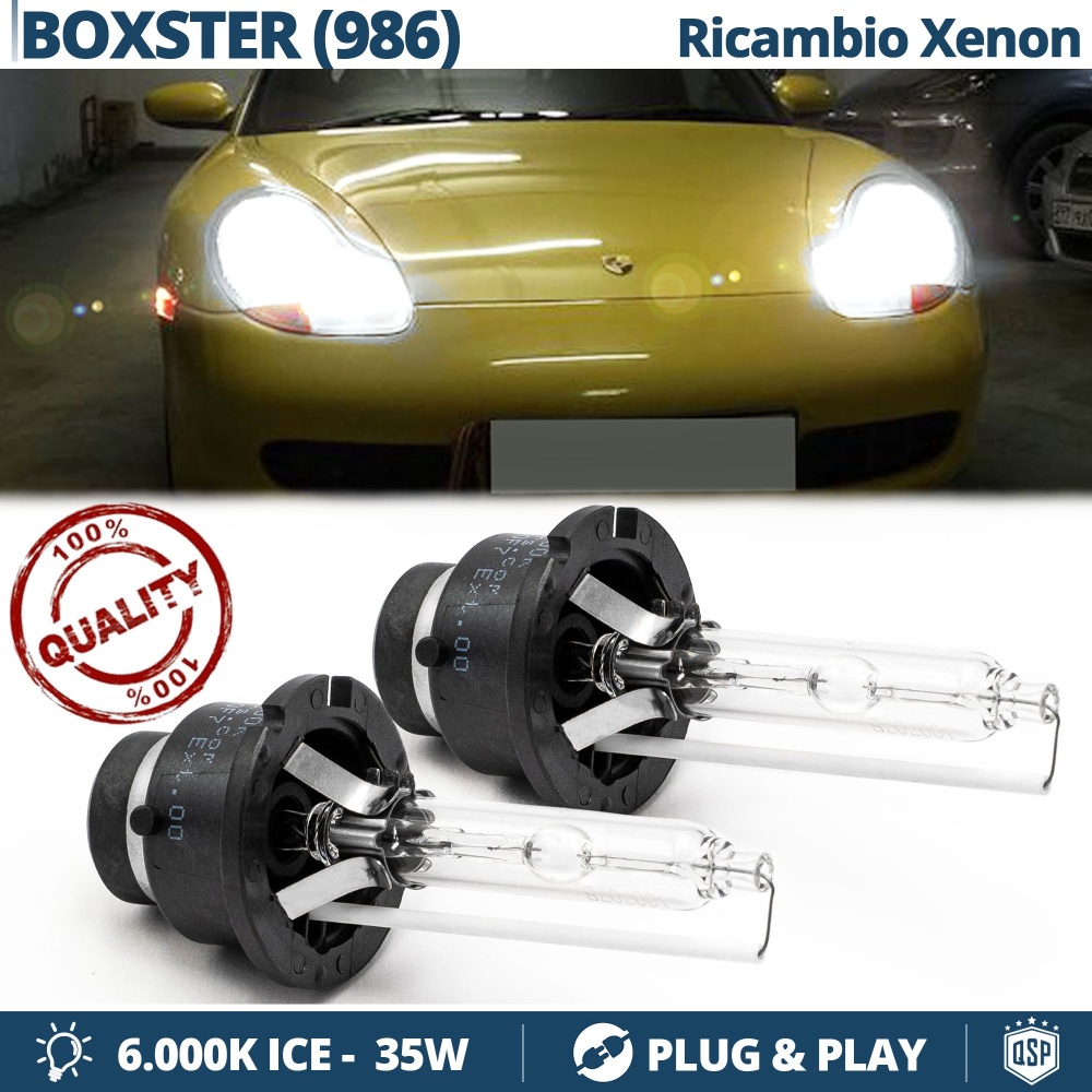 2x Bombillas Xenon D2S de Repuesto para PORSCHE BOXSTER (986) Luz 6.000K Blanco Frio Lámparas 35W