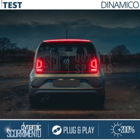 SPOILER LED Posteriore Per VW UP | Striscia LED DINAMICA, Alettone Adesivo Fibra di Carbonio