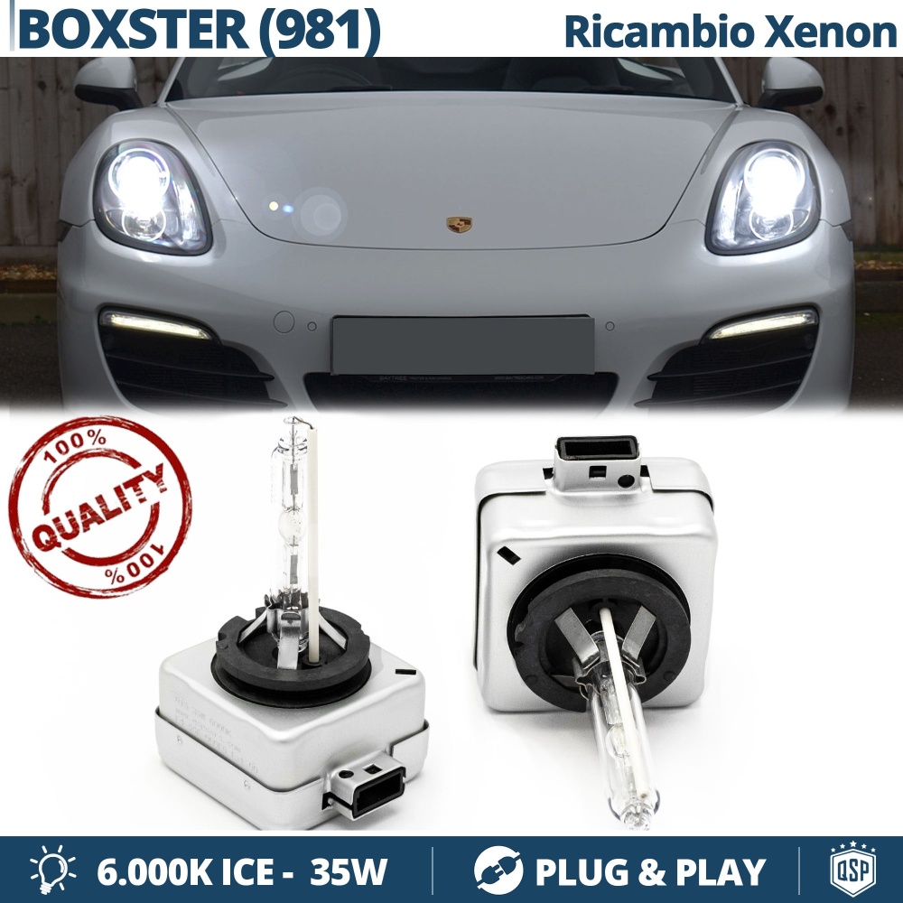 2x D3S Bi-Xenon Replacement Bulbs for PORSCHE BOXSTER (981) HID 6.000K White Ice 35W 2x D3S Bi-Xenon Replacement Bulbs for PORSCHE BOXSTER (981) HID 6.000K White Ice 35W