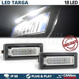 2 Luces De Matricula Led Para Smart Fortwo, Canbus 18 Led 6.500k Blanco Frío, Plug & Play