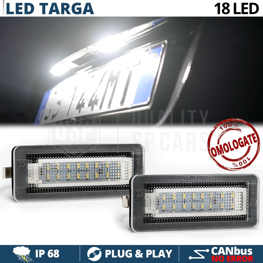 2 Luces De Matricula Led Para Smart Fortwo, Canbus 18 Led 6.500k Blanco Frío, Plug & Play 2 Luces De Matricula Led Para Smart Fortwo, Canbus 18 Led 6.500k Blanco Frío, Plug & Play