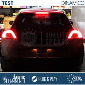 SPOILER LED Posteriore Per Volvo V50 | Striscia LED DINAMICA, Alettone Adesivo Fibra di Carbonio